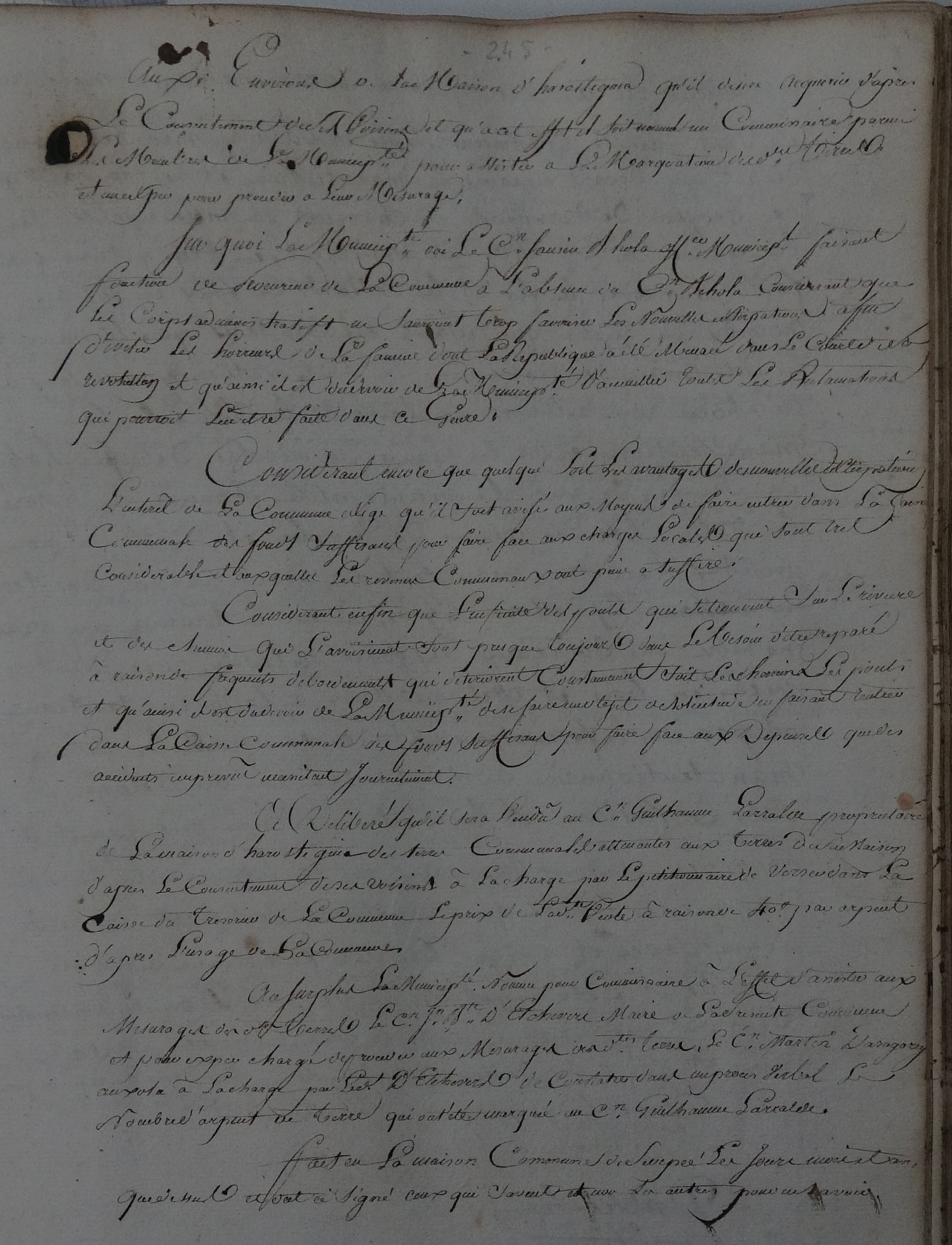 Photo des délibérations municipales n° 0149