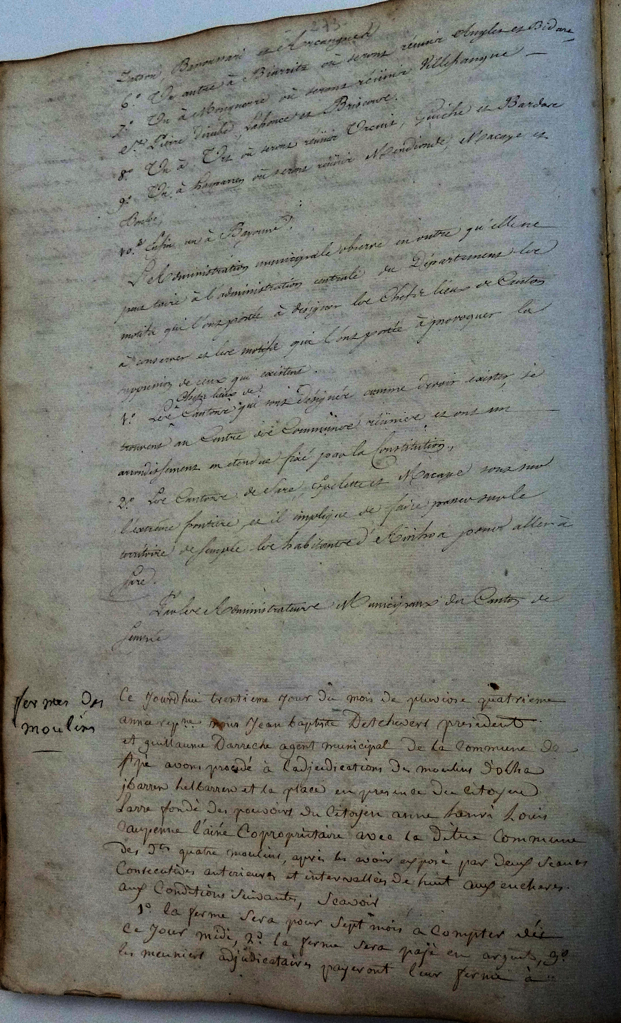 Photo des délibérations municipales n° 0179