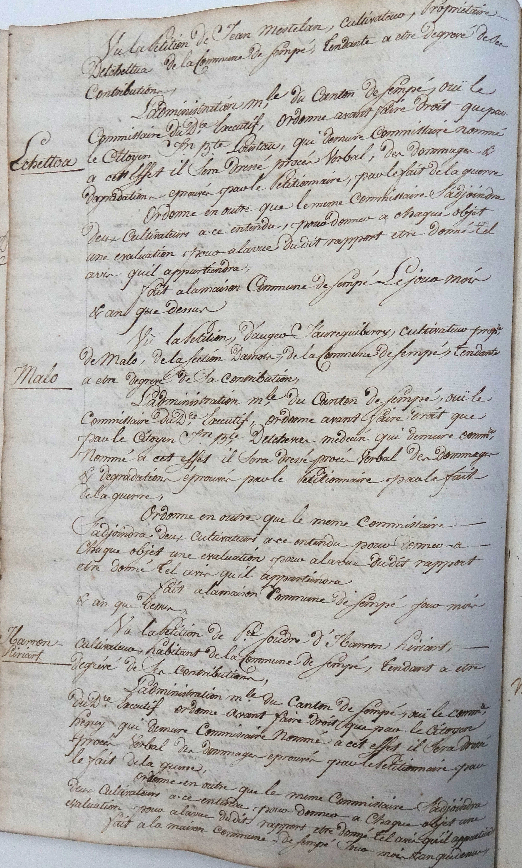 Photo des délibérations municipales n° 0256