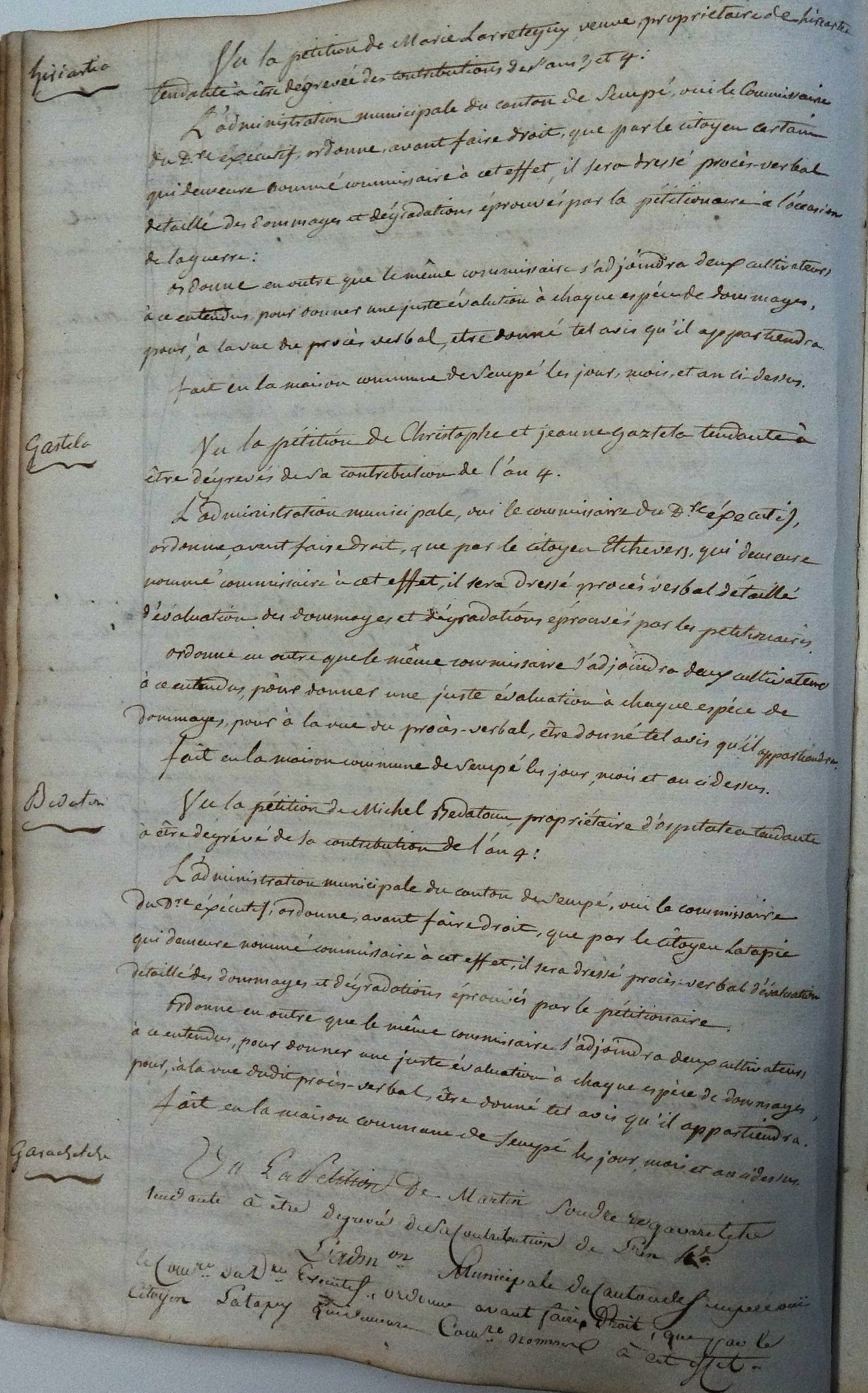 Photo des délibérations municipales n° 0261