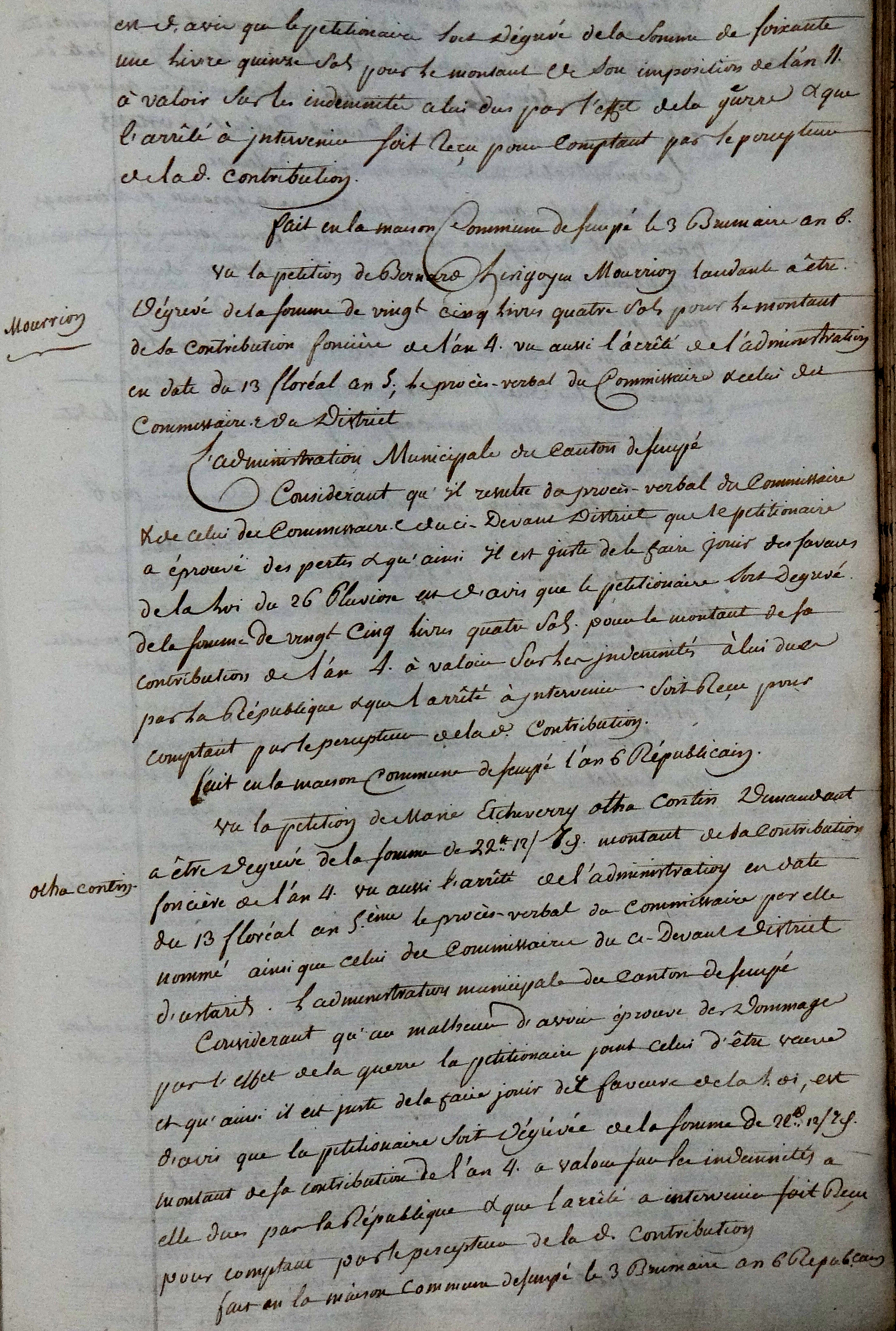 Photo des délibérations municipales n° 0319