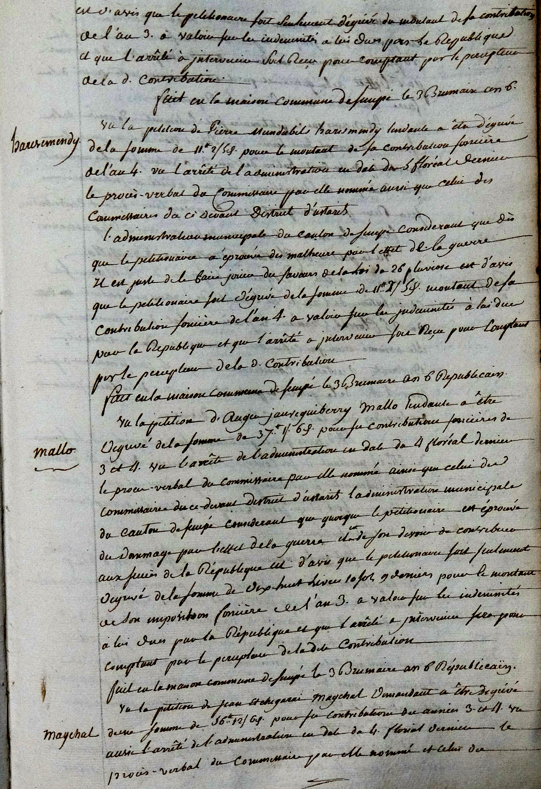 Photo des délibérations municipales n° 0321