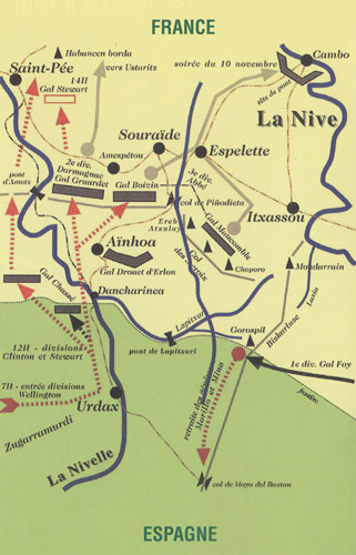 Carte de déploiement des forces de la bataille de la Nivelle